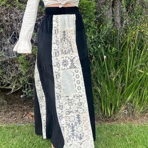 Velvet & Lace Maxi Skirt